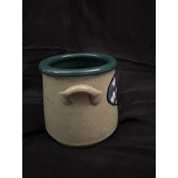 Great Bay Pottery NH Salt-glazed Mini Crock Patriotic Heart Country Primitive - Picture 7 of 8